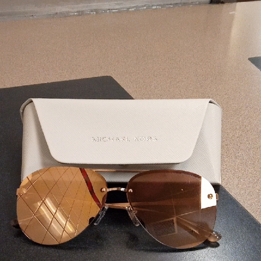 Michael Kors Rose Gold Sunglasses with Case